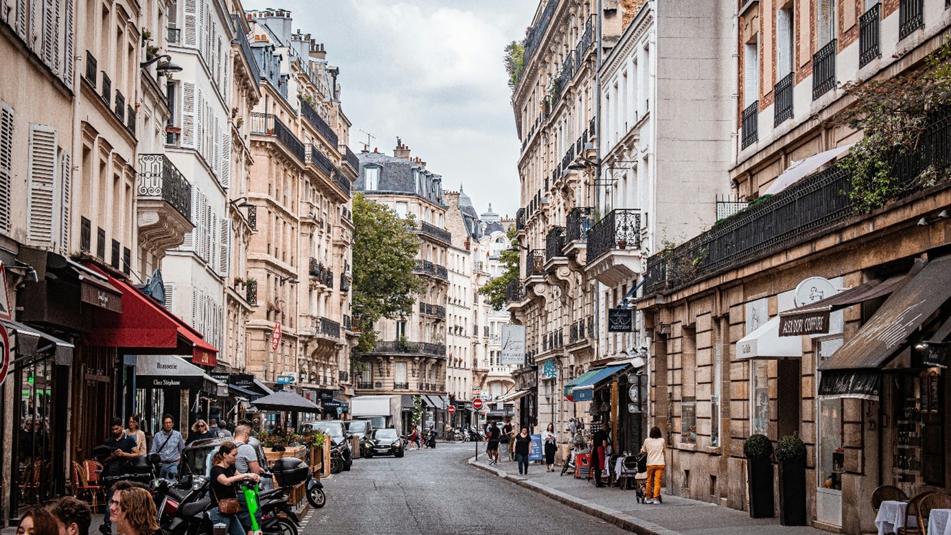 Vélo cargo - Rue etroite Paris