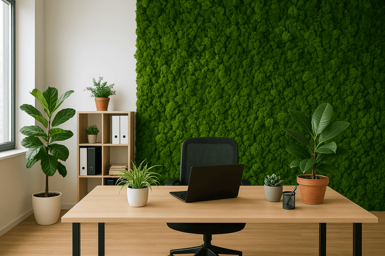 Plantes au bureau - mur végétal