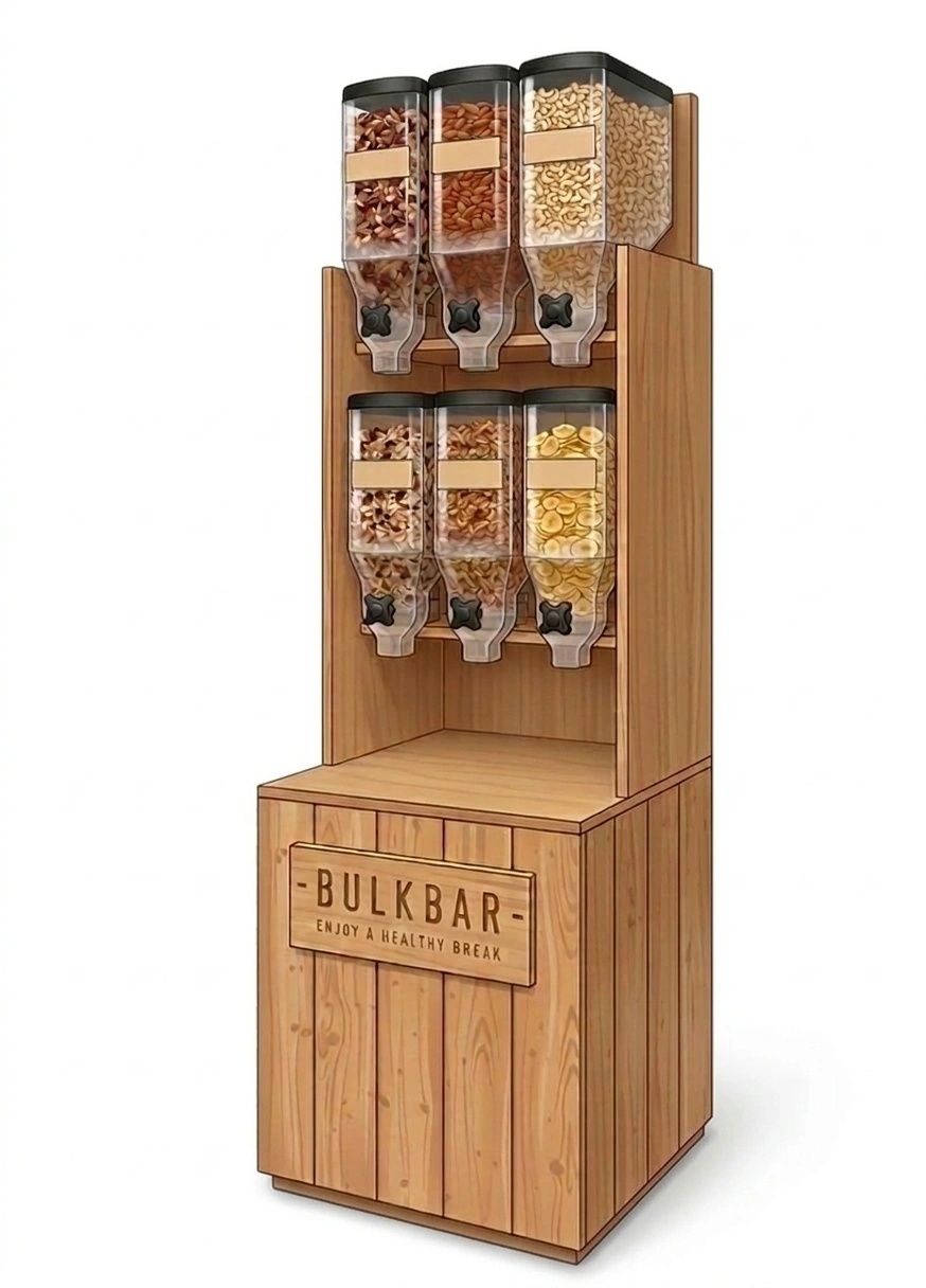 Distributeurs de fruits secs et céréales - bar à vrac