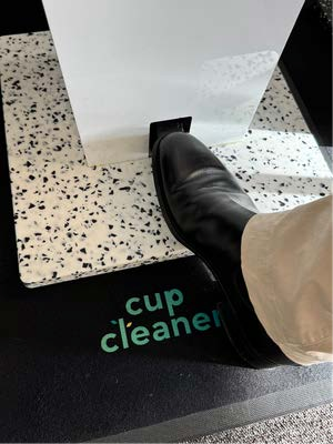 cup cleaner - borne de nettoyage pour tasses au bureau - démo étape 2