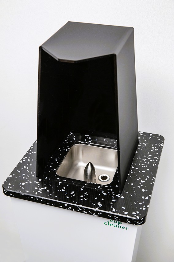 cup cleaner - station de nettoyage de tasses pour le bureau - modele terre - partie superieure